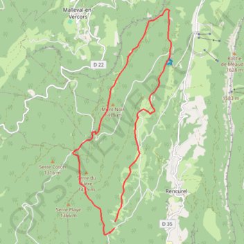 Itinéraire pas du follet, distance, dénivelé, altitude, carte, profil, trace GPS