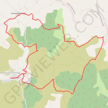 Itinéraire Rochecolombe Sauveplantade, distance, dénivelé, altitude, carte, profil, trace GPS