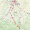 Itinéraire Foix Toulouse par la vallée de la Léze, distance, dénivelé, altitude, carte, profil, trace GPS