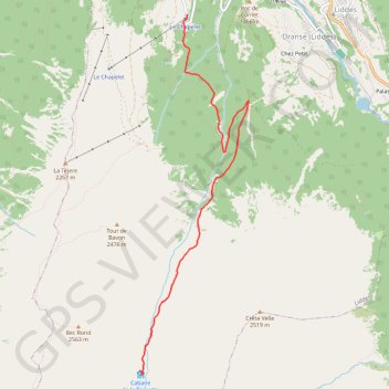 Itinéraire La tsissette, distance, dénivelé, altitude, carte, profil, trace GPS