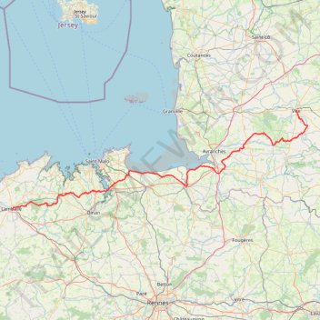 Itinéraire E12_fec_2025_Lamballe_Vire_normandie, distance, dénivelé, altitude, carte, profil, trace GPS
