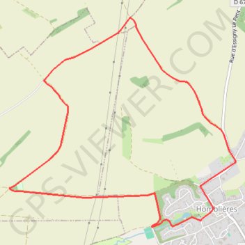 Itinéraire Le parc d'Homblières, distance, dénivelé, altitude, carte, profil, trace GPS