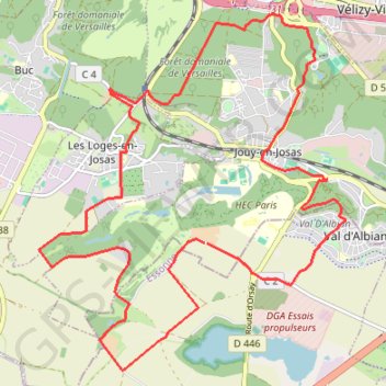 Itinéraire Jouy Viltain, distance, dénivelé, altitude, carte, profil, trace GPS