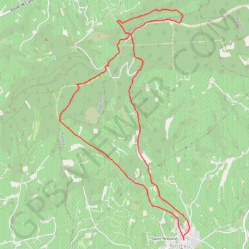 Itinéraire Rasteau-Le sentier Botanique, distance, dénivelé, altitude, carte, profil, trace GPS