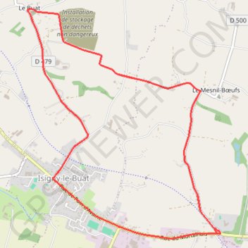 Itinéraire circuit final isigny le buat, distance, dénivelé, altitude, carte, profil, trace GPS