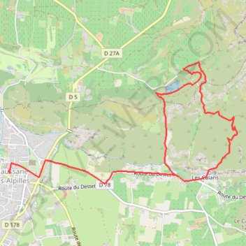 Itinéraire La Combe du Noyer et le Hameau des Calans - Maussane-les-Alpilles, distance, dénivelé, altitude, carte, profil, trace GPS