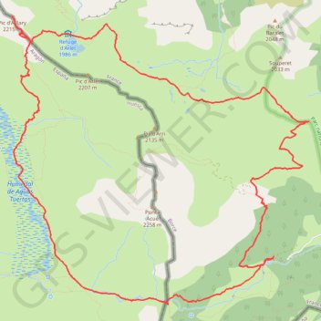 Itinéraire Pic d'Aillary en boucle - Urdos, distance, dénivelé, altitude, carte, profil, trace GPS