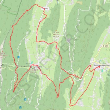 Itinéraire Bel itinéraire de VTT de Lans à Méaudre, distance, dénivelé, altitude, carte, profil, trace GPS