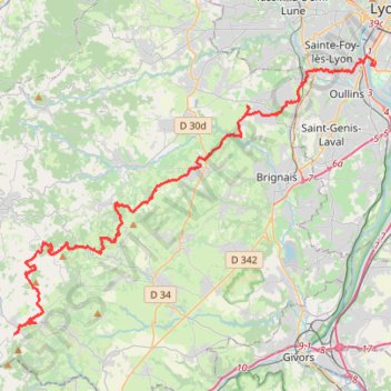 Itinéraire Saintexpress_2023_44km-17378077, distance, dénivelé, altitude, carte, profil, trace GPS