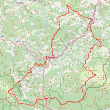 Itinéraire ehunmilak_unified_unified, distance, dénivelé, altitude, carte, profil, trace GPS