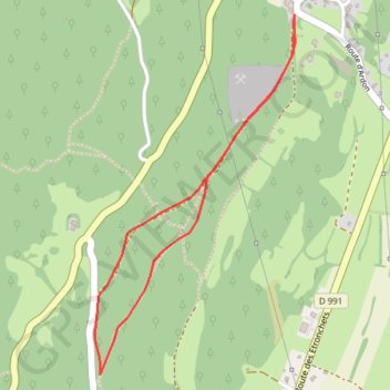 Itinéraire Ardon (carrière) vers la route croix Jean Jacques, distance, dénivelé, altitude, carte, profil, trace GPS