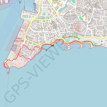 Itinéraire Le Mourillon - La tour Royale, distance, dénivelé, altitude, carte, profil, trace GPS