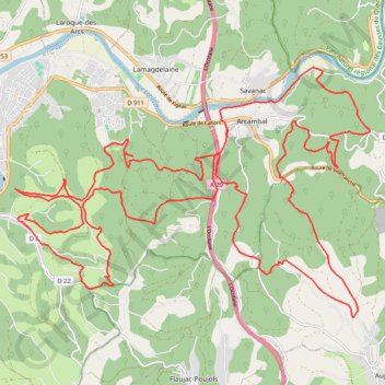 Itinéraire Les igues de cahors, distance, dénivelé, altitude, carte, profil, trace GPS