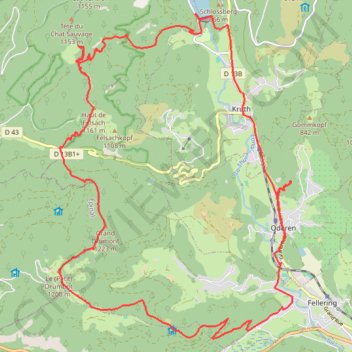 Itinéraire Petit tour au Drumont, distance, dénivelé, altitude, carte, profil, trace GPS
