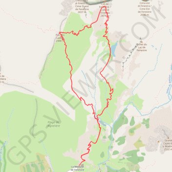 Itinéraire Circuit de fenestre, distance, dénivelé, altitude, carte, profil, trace GPS