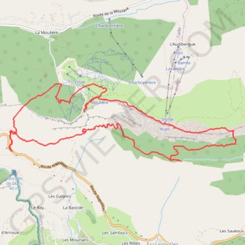 Itinéraire 2024 09 13 - l'audibergue depuis Escragnolles pix, distance, dénivelé, altitude, carte, profil, trace GPS