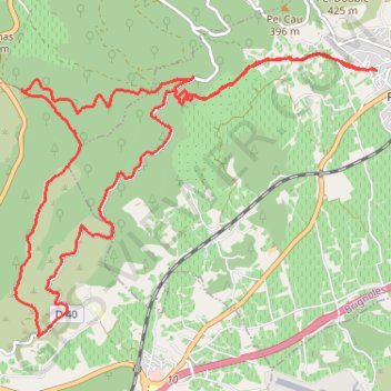Itinéraire La Bigue de Cuers, distance, dénivelé, altitude, carte, profil, trace GPS