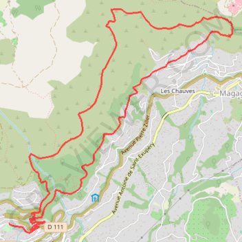 Itinéraire Circuit de Magagnosc, distance, dénivelé, altitude, carte, profil, trace GPS