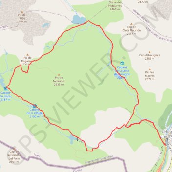 Itinéraire Tour du Nérassol, distance, dénivelé, altitude, carte, profil, trace GPS