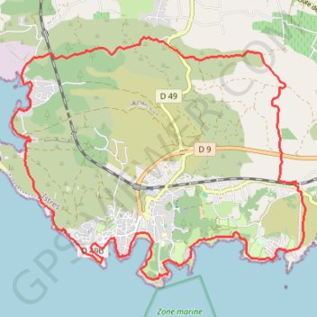 Itinéraire Le Cap Couronne, distance, dénivelé, altitude, carte, profil, trace GPS
