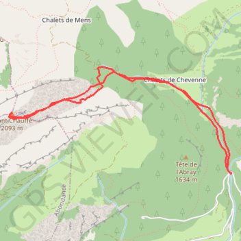 Itinéraire Mont Chauffé, distance, dénivelé, altitude, carte, profil, trace GPS