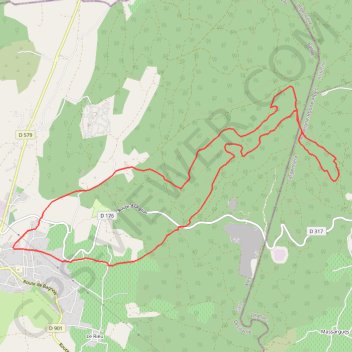 Itinéraire Barjac - Dolmens, distance, dénivelé, altitude, carte, profil, trace GPS