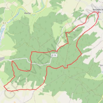 Itinéraire De Neuville lès This à la Fosse à l'Eau, distance, dénivelé, altitude, carte, profil, trace GPS