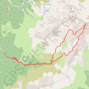 Itinéraire Dent du Pra, distance, dénivelé, altitude, carte, profil, trace GPS