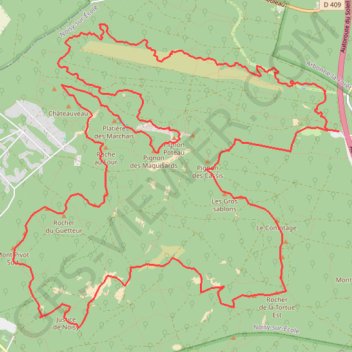 Itinéraire Fontainebleau - Arbonne - Les trois Pignons, distance, dénivelé, altitude, carte, profil, trace GPS