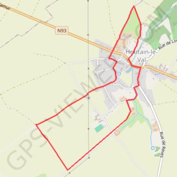 Itinéraire Houtain-le-Val: Fermes et châteaux, distance, dénivelé, altitude, carte, profil, trace GPS