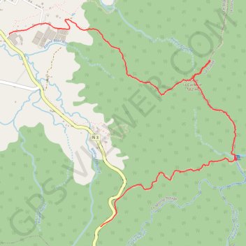 Itinéraire Sainte Cécile vers Trace des Jésuites et remontée sur la route de la Trace après le tunnel, distance, dénivelé, altitude, carte, profil, trace GPS