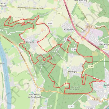 Itinéraire Randonnée Oxibike Canteleu, distance, dénivelé, altitude, carte, profil, trace GPS