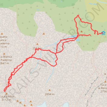 Itinéraire Pic d'Albe à partir du refuge de la Rencluse + bricolages à la fin, distance, dénivelé, altitude, carte, profil, trace GPS