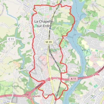 Itinéraire La Chapelle-sur-Erdre Autre, distance, dénivelé, altitude, carte, profil, trace GPS