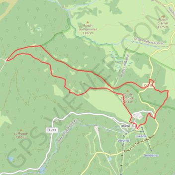Itinéraire La Forêt d'Aubrac, distance, dénivelé, altitude, carte, profil, trace GPS