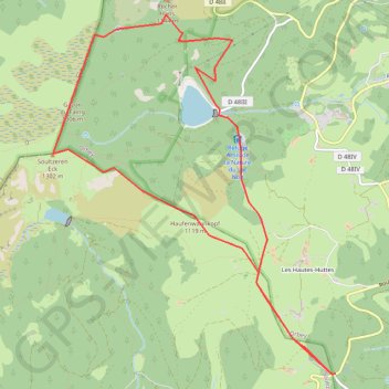 Itinéraire Lacs vosgiens, Lac Blanc, distance, dénivelé, altitude, carte, profil, trace GPS