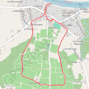 Itinéraire Eynesse, distance, dénivelé, altitude, carte, profil, trace GPS