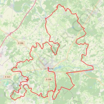 Itinéraire Tour de la Flèche, distance, dénivelé, altitude, carte, profil, trace GPS