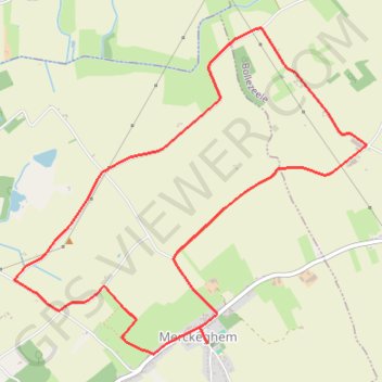 Itinéraire Sentier de l'Eekhout Veld - Merckeghem, distance, dénivelé, altitude, carte, profil, trace GPS