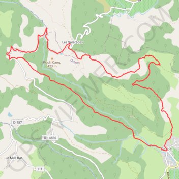 Itinéraire Salagou - Le Toucou, distance, dénivelé, altitude, carte, profil, trace GPS