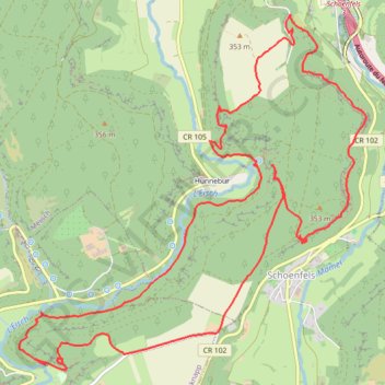 Itinéraire Vallée des 7 châteaux, distance, dénivelé, altitude, carte, profil, trace GPS