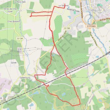 Itinéraire Olerando Montguyon - Le Taillan, distance, dénivelé, altitude, carte, profil, trace GPS
