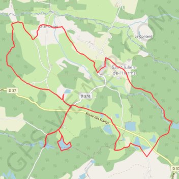Itinéraire Les étangs de Saint-Julien-de-l'Herms, distance, dénivelé, altitude, carte, profil, trace GPS