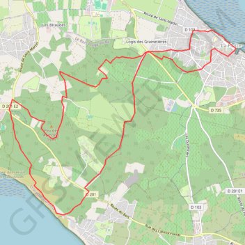 Itinéraire La Flotte, Ile de Ré, distance, dénivelé, altitude, carte, profil, trace GPS