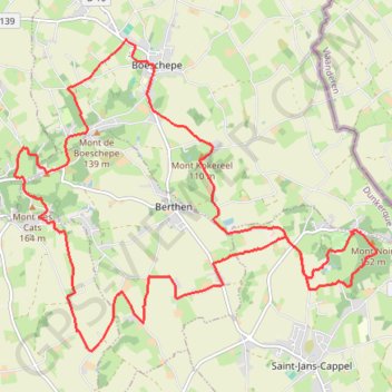 Itinéraire Le circuit de Margurite Yourcenar, distance, dénivelé, altitude, carte, profil, trace GPS