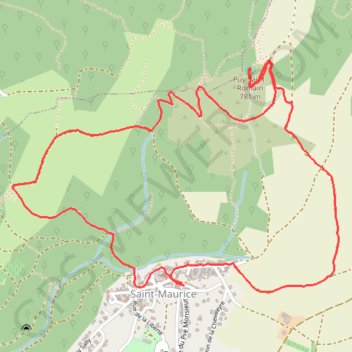 Itinéraire Le Puy de Saint-Romain, distance, dénivelé, altitude, carte, profil, trace GPS