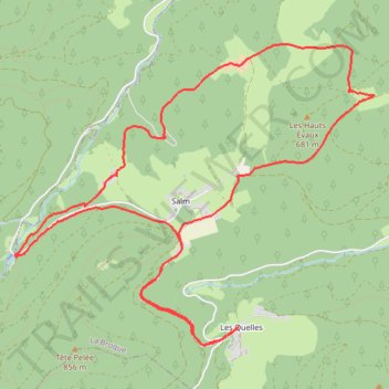 Itinéraire Salm, distance, dénivelé, altitude, carte, profil, trace GPS