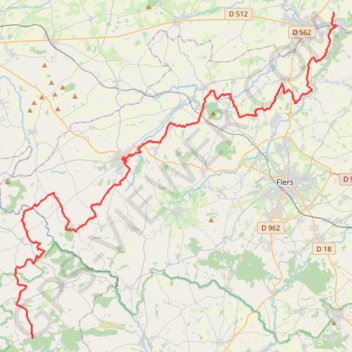 Itinéraire Vaux - Gué-Rochoux, distance, dénivelé, altitude, carte, profil, trace GPS