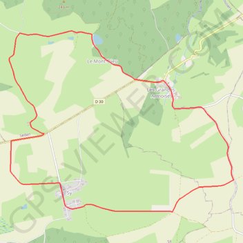 Itinéraire Circuit des Grandes Armoises, distance, dénivelé, altitude, carte, profil, trace GPS