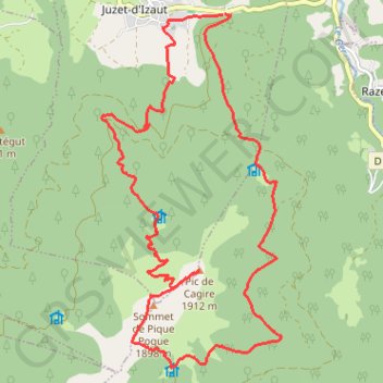 Itinéraire Cagire en boucle depuis le col de Buret, distance, dénivelé, altitude, carte, profil, trace GPS